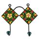 Green Floral Ceramic Tile Hook